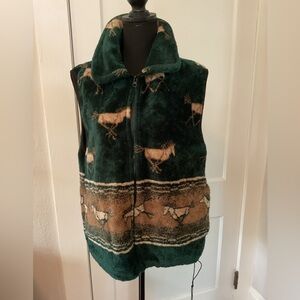 Southwest Indian Foundation fleece horse vest